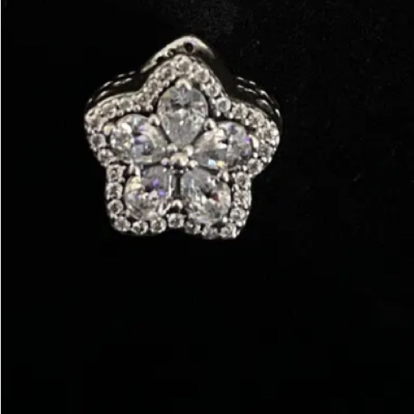 Pandora, sparkling snowflake, pave charm - Picture 10 of 11
